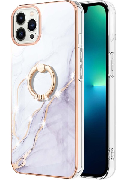 iPhone 15 Pro Max Için Halka Tutucu Sert Arka Tpu Telefon Kılıfı - Beyaz (Yurt Dışından) fiyatları