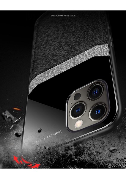 iPhone 15 Promax Için Ince Litchi Tpu Bumper Hibrit Cam Korumalı Kılıf Kapaklı - Kırmızı (Yurt Dışından) modelleri