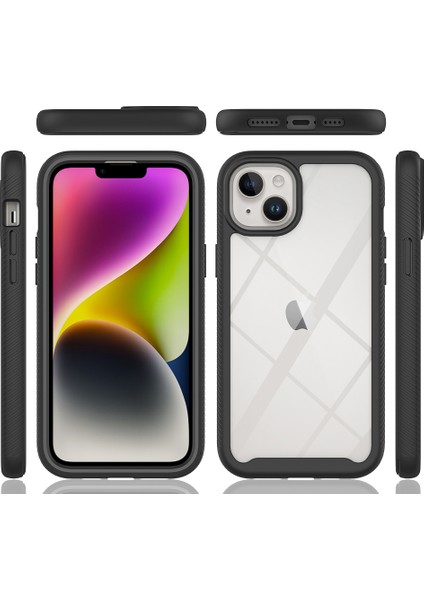 iPhone 14 Için Yerleşik Ekran 360 Tam Koruma Telefon Kılıfı - Mor (Yurt Dışından) indirimleri