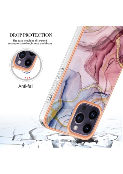 iPhone 15 Pro Max Için Desen Sert Arka Şeffaf Tpu Tampon Telefon Kılıfı - Rose (Yurt Dışından) indirimleri