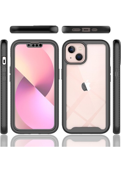 iPhone 13 Mini Için Yerleşik Ekran 360 Tam Koruma Telefon Kılıfı - Mor (Yurt Dışından) fırsatları