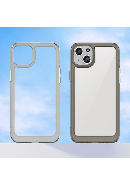 iPhone 15 Plus Için Şeffaf Pc Arka Tpu Telefon Kılıfı - Gri (Yurt Dışından) modelleri