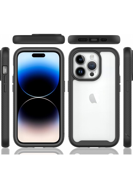iPhone 14 Pro Max Için Yerleşik Ekran 360 Tam Koruma Telefon Kılıfı - Pembe (Yurt Dışından) modelleri