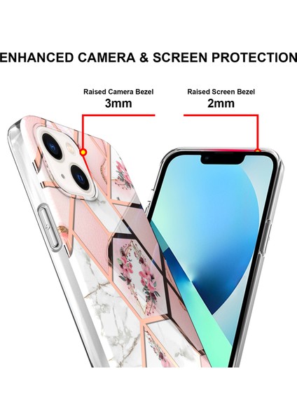 iPhone 15 Plus Için Mermer Ince Yumuşak Tpu Darbeye Dayanıklı Telefon Kılıf - Pembe (Yurt Dışından) fırsatları