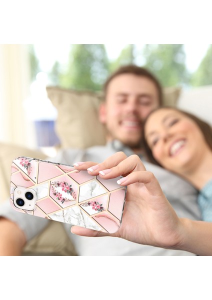 iPhone 15 Plus Için Mermer Ince Yumuşak Tpu Darbeye Dayanıklı Telefon Kılıf - Pembe (Yurt Dışından) indirimleri