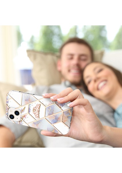 iPhone 15 Plus Için Mermer Ince Yumuşak Tpu Darbeye Dayanıklı Telefon Kılıf - Beyaz (Yurt Dışından) indirimleri