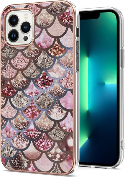 iPhone 15 Pro Için Ince Şık Desenli Tpu Tampon Telefon Kılıfı - Pembe (Yurt Dışından)