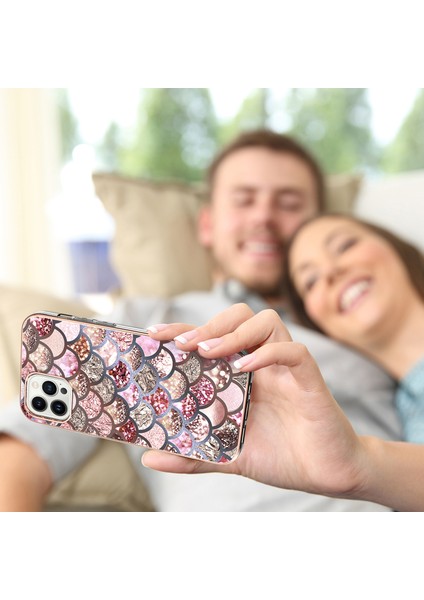 iPhone 15 Pro Için Ince Şık Desenli Tpu Tampon Telefon Kılıfı - Pembe (Yurt Dışından) fiyatları