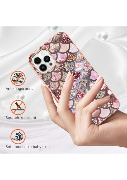 iPhone 15 Pro Için Ince Şık Desenli Tpu Tampon Telefon Kılıfı - Pembe (Yurt Dışından) modelleri