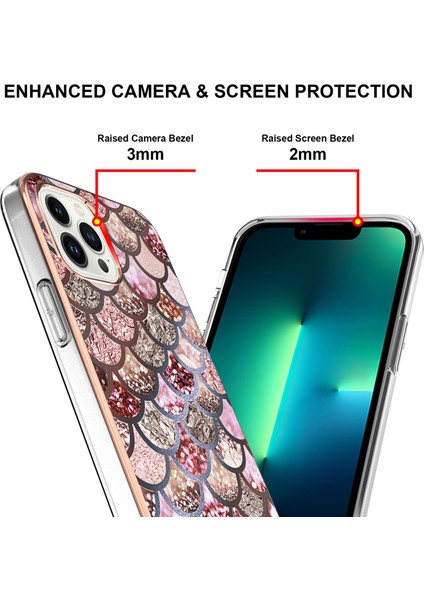 iPhone 15 Pro Max Için Ince Şık Desenli Tpu Tampon Telefon Kılıfı - Pembe (Yurt Dışından) indirimleri