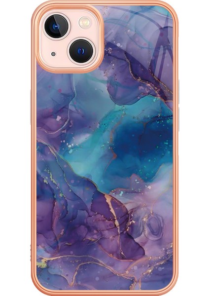 iPhone 15 Için Desen Sert Arka Şeffaf Tpu Tampon Telefon Kılıfı - Mor (Yurt Dışından) fiyatları