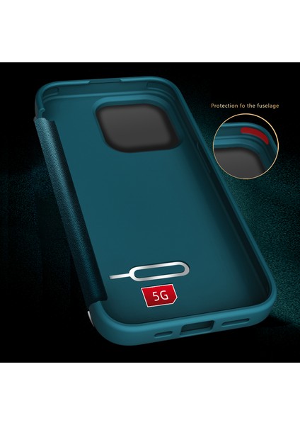 iPhone 15 Pro Max Için Klasik Business Flip Deri Telefon Kılıfı - Mor (Yurt Dışından) fırsatları