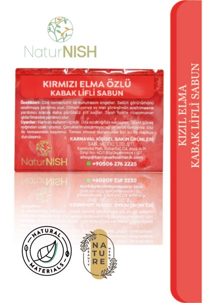 Doğal Kabak Lifli Kırmızı Elma Özlü Sabun fiyatları