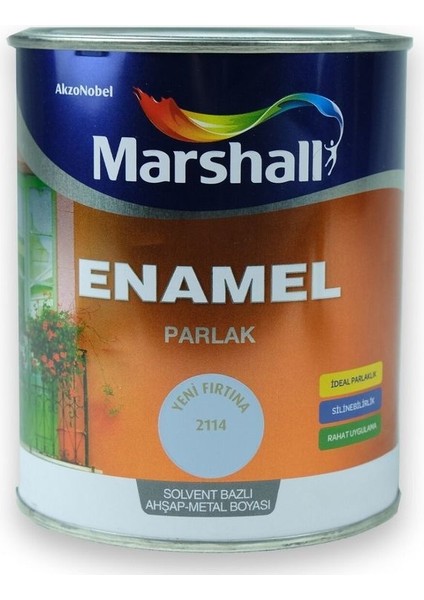 Enamel Parlak Ahşap Metal Boyası Fırtına 2,5 L
