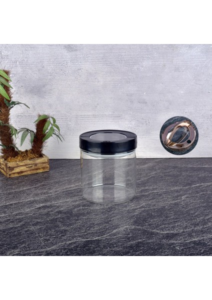 Siyah Vakumlu Kavanoz 850 ml