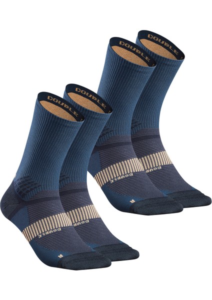 Quechua Outdoor Çorap - 2 Çift - Uzun Konçlu - Lacivert - Hike 520