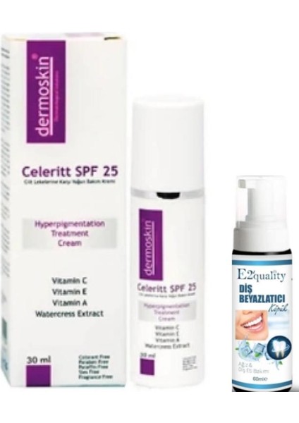 Celeritt Spf 25 Leke Karşıtı Bakım Kremi 30 Ml - Diş Beyazlatıcı Köpük