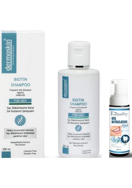Dermoskin Biotin Shampoo For Men 200ml- Diş Beyazlatıcı Köpük