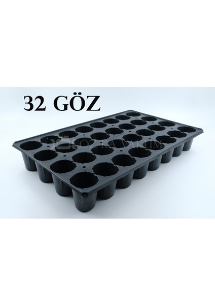 Vakum 32 Göz Yuvarlak Fidelik Fide Viyolü Fide Kabı (75 adet)