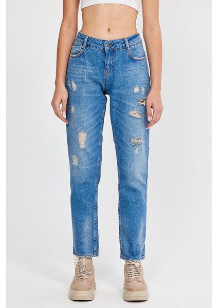 Özel Koleksiyon Yırtık Detaylı Denim Pantolon (AG-1051G) fiyatları