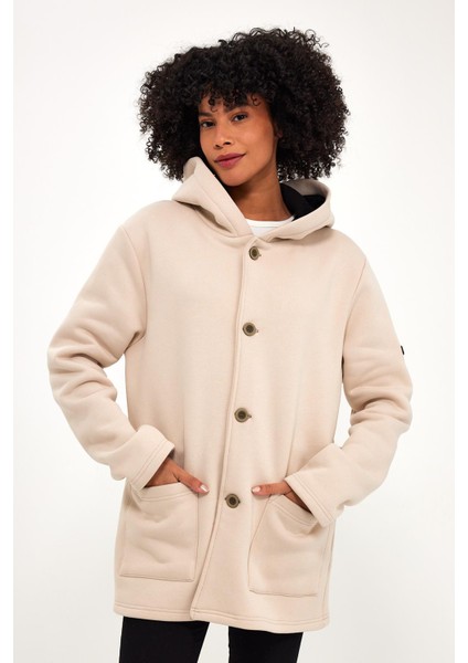 Alexandergardı Kapüşonlu Içi Şardonlu Oversize Hırka (E23-60703)