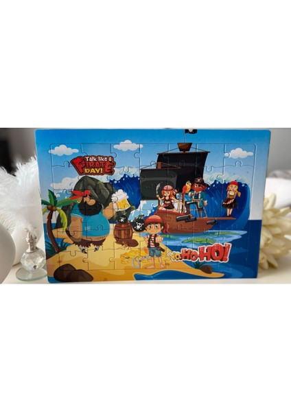 Yıldız Puzzle 42 Parça Orta Boy Çocuk Egitici Arkası Boyamalı Yapboz