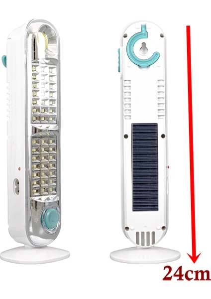 8683T Güneş Enerjili Işıldak Solar Şarjlı 42+1 LED Işıldak Askı Aparatlı Çalışma - Tamir Lambası