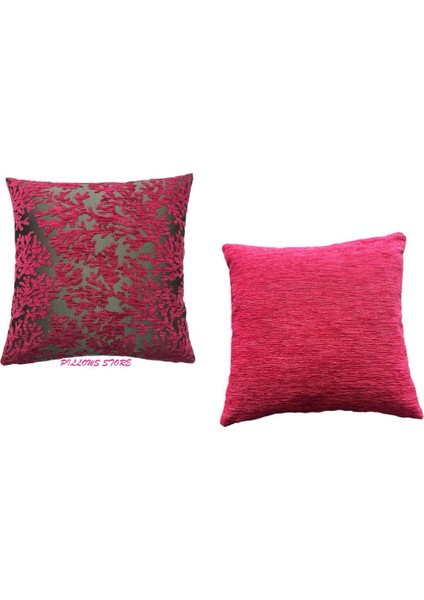 Mercan Desenli Pembe Kırlent Kılıfı Seti -2 Adet 45CM*45CM modelleri
