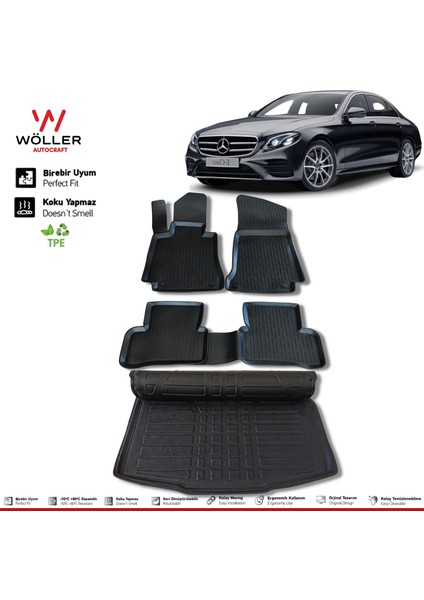 Mercedes E W213 Paspas Bagaj Havuzu 2014 2021 Arası 3D Wöller Ultraflex Set