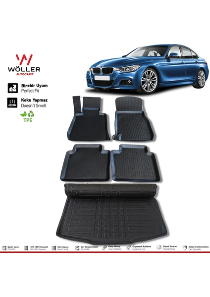 Bmw F30 Paspas Bagaj Havuzu 3 Serisi 2012 2019 Arası 3D Wöller Ultraflex Set