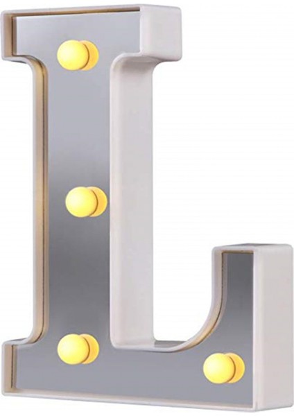 LED Kayan Mektup Işık;hts 26 Alfabe Işık;ht Up Harfler Gece Için Mükemmel Burcu;ht Işık;ht Düğün Doğum Günü Partisi Noel Lambası Ev Bar Dekorasyonu (Gümüş L) (Yurt Dışından)