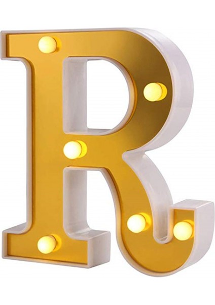 LED Mektup Işık; Hts Burcu 26 Altın Alfabe Işık; Düğün Doğum Günü Partisi Noel Ev Bar Dekorasyonu Için Ht Up Marquee Harfler Burcu (Altın R) (Yurt Dışından)