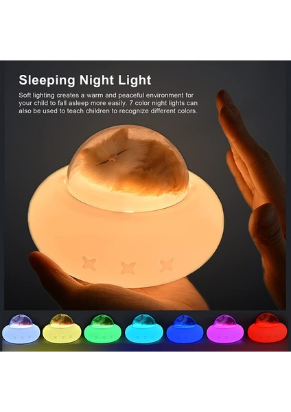 LED Bataryalı Gece Lambaları, Pratik Silikon Bataryalı Gece Lambası Profesyonel Tasarım Kompakt Boyutlu Hafif Yüksek Kaliteli Silikon, Arkadaşlara Uygun Ofis (Kedi) (Yurt Dışından)
