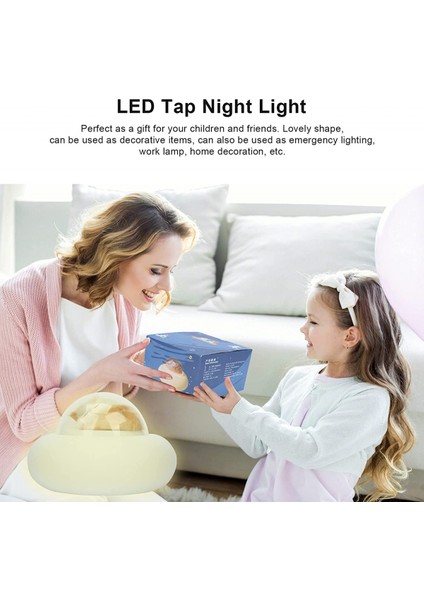 LED Bataryalı Gece Lambaları, Pratik Silikon Bataryalı Gece Lambası Profesyonel Tasarım Kompakt Boyutlu Hafif Yüksek Kaliteli Silikon, Arkadaşlara Uygun Ofis (Kedi) (Yurt Dışından)