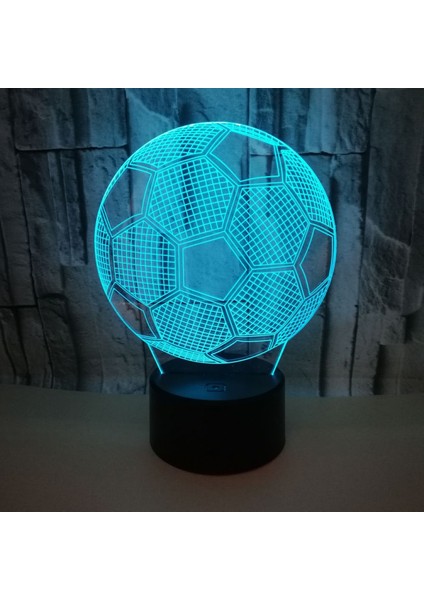 Gece Ht Işık Uzaktan Kumandalı 3D Optik Illüzyon Lambası 16 Renk Değişen Futbol Doğum Günü Sevgililer Günü Hediyesi Spor Fanı Erkek Kız Için (Stil A) (Yurt Dışından)