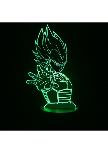 3D Gece Işıkları, Uzaktan Kumandalı ve Rgb Renkli 3D Optik Illüzyon LED Lambalar (Dragon Ball) (Yurt Dışından)