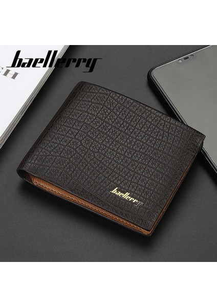 Baellerry Yeni Erkek Kısa Cüzdan Desen Çok Çantalar Kartvizit Çantası Para Üç Katlanır Ince Çanta DR025 Iş Adamları Kısa Cüzdan Moda (Yurt Dışından)