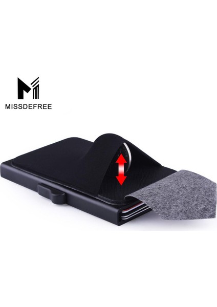 Arka Cep Tutucu Blokajlı Alüminyum Cüzdan Mini Ince Metal Cüzdan Otomatik Pop Kredi Kartı Parası (Yurt Dışından) modelleri