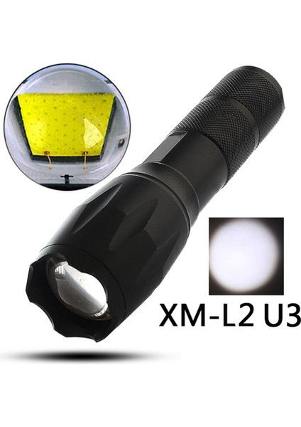 LED El Feneri Cree Xm-L2 U3 Işık Lambası Flaş Aydınlatma 5000LM Taktik Torch Fener Kamp Için Şarj Edilebilir 18650 Pil Kullanın (Yurt Dışından)