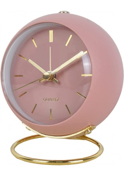 Çalar Saat, Pille Çalışan Masaüstü, Toplama, Sessiz, Tıkırdayan, Yeşil Analog Çalar Saat Yatak Odası Ofisinde Pembe (Yurt Dışından)