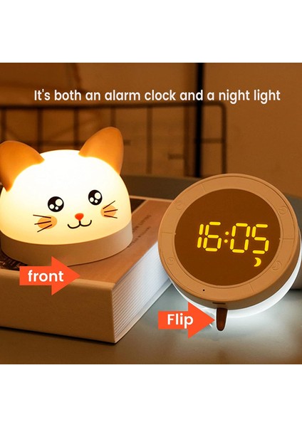 Gece Işığı ile Çocuk Çalar Saat, Çocuklar Için Sevimli Kedi Dijital Çalar Saat, 12/24H Dijital Takvim Çalar Saat ve Erkek Kız Yatak Odası Için Şarj Edilebilir Uyku Eğitmen Saati (Yurt Dışından) fiyatları