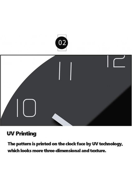 Modern Asılı Duvar Saati, Ev / Mutfak / Ofis / Okul Için Sessiz Geçmeyen Kaliteli Kuvars Cam Saatler Okuması Kolay, 12 Inç - Siyah (Yurt Dışından) modelleri