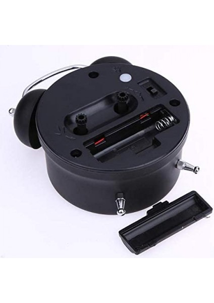 3 Inç Çocuk Çalar Saat Retro Sessiz Işaretçi Saat Yuvarlak Dijital Çift Çan Siyah Çalar Saat Başucu Gece Lambası Ev Dekorasyon Batman (Yurt Dışından) fırsatları