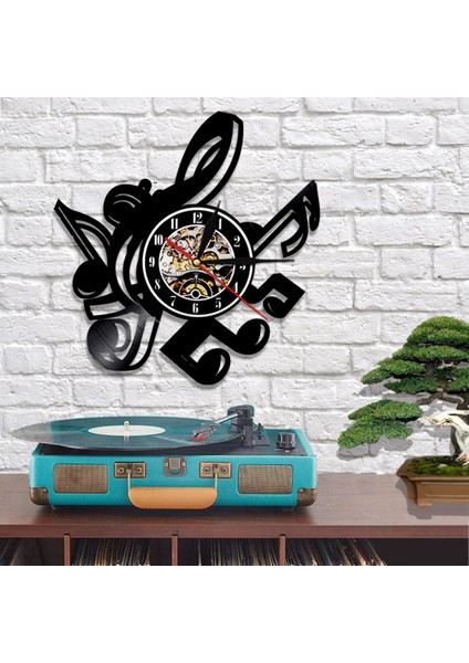 Müzik Vinil Plak Duvar Saati - Nota Desenli Vinil Duvar Saati - Vinil Saat - Oturma Odası Duvar Dekoru - Müzik Severler Için Eşsiz Hediyeler (Yurt Dışından) modelleri