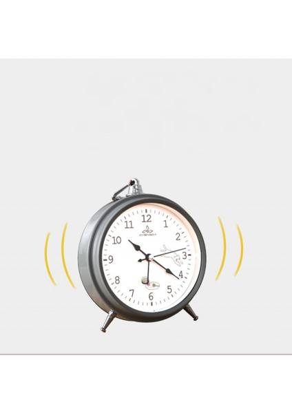 Öğrenciler, Çocuklar ve Yetişkinler Için Parlak Sevimli Saatli 5,6 Inç Basit Metal Sessiz Başucu Çalar Saat (Gri) (Yurt Dışından) fırsatları