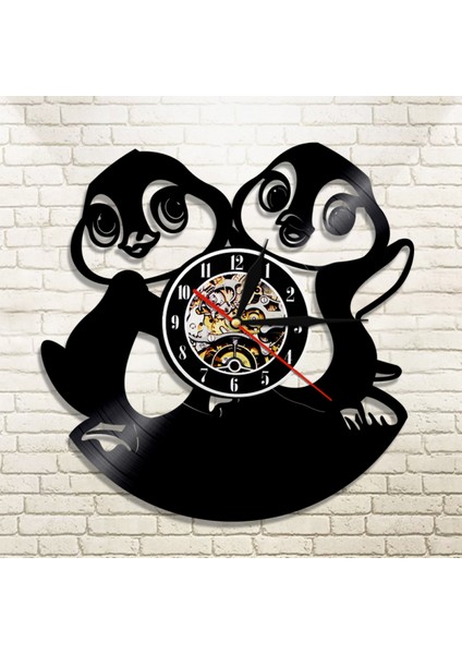 Müzik Vinil Plak Duvar Saati -Kuş Vinil Kayıtları Duvar Saati - Vinil Saat - Oturma Odası Duvar Dekoru - Müzik Aşığı Için Eşsiz Hediyeler (Yurt Dışından)