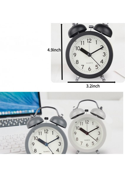 3 Inç Yatak Odası Çalar Saat, Metal Çalar Saat, Öğrenci Ev Dekorasyonu Masaüstü Saati (Yurt Dışından) fırsatları