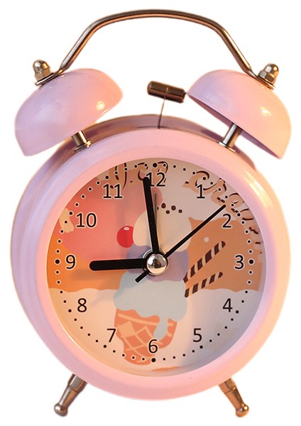 Yaratıcı Mini 3 Inç Çalar Saat, Akülü Kene Olmayan Sessiz Küçük Masa Saati Başucu Masa Yatak Odası Için (Yurt Dışından)