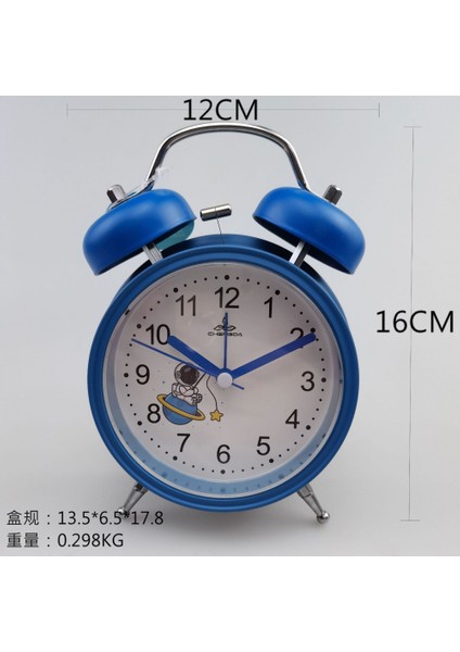 Stereoskopik Kadranlı, Arkadan Aydınlatmalı, Pille Çalışan Yüksek Sesli Alarm Saati ile 4 Inç Ikiz Zil Çalar Saat-Yeşil (Yurt Dışından) modelleri