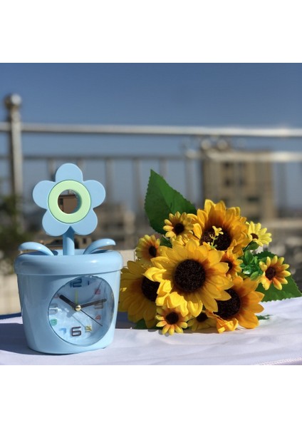 Yatak Odası Çalar Saat, Saksı Çalar Saat, Öğrenci Ev Dekorasyonu Masaüstü Saati (Yurt Dışından)